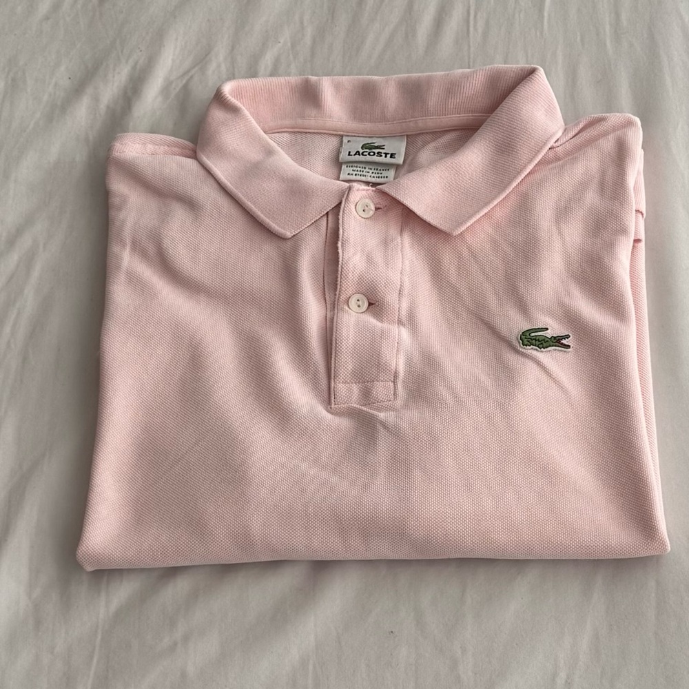 Men’s Light Pink Lacoste Polo- Size 6 (XL)
